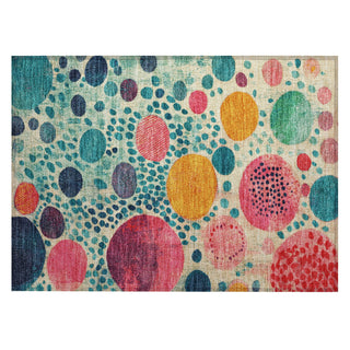 Piper Looms Chantille Geometric ACN1895 Teal Machine Washable Area Rug Scatter Main Image