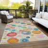 Piper Looms Chantille Geometric ACN1896 Beige Machine Washable Area Rug Outdoor Lifestyle Image Feature