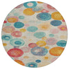 Piper Looms Chantille Geometric ACN1896 Beige Machine Washable Area Rug Round Main Image