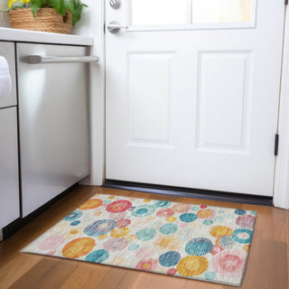 Piper Looms Chantille Geometric ACN1896 Beige Machine Washable Area Rug Scatter Lifestyle Image Feature