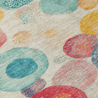 Piper Looms Chantille Geometric ACN1896 Beige Machine Washable Area Rug Swatch Image