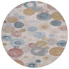 Piper Looms Chantille Geometric ACN1896 Blush Machine Washable Area Rug Round Main Image