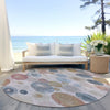 Piper Looms Chantille Geometric ACN1896 Blush Machine Washable Area Rug Round Outdoor Lifestyle Image Feature
