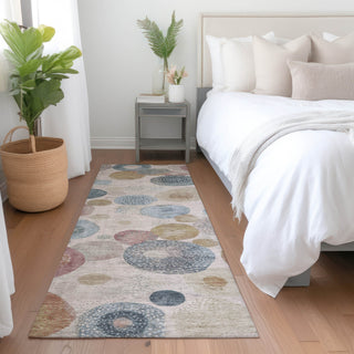 Piper Looms Chantille Geometric ACN1896 Blush Machine Washable Area Rug Runner Lifestyle Image Feature