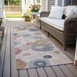 Piper Looms Chantille Geometric ACN1896 Blush Machine Washable Area Rug Runner Outdoor Lifestyle Image Feature