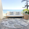Piper Looms Chantille Geometric ACN1896 Ivory Machine Washable Area Rug Round Outdoor Lifestyle Image Feature