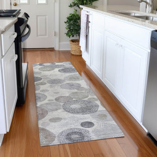 Piper Looms Chantille Geometric ACN1896 Ivory Machine Washable Area Rug Runner Lifestyle Image Feature