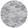 Piper Looms Chantille Geometric ACN1896 Lavender Machine Washable Area Rug Round Main Image