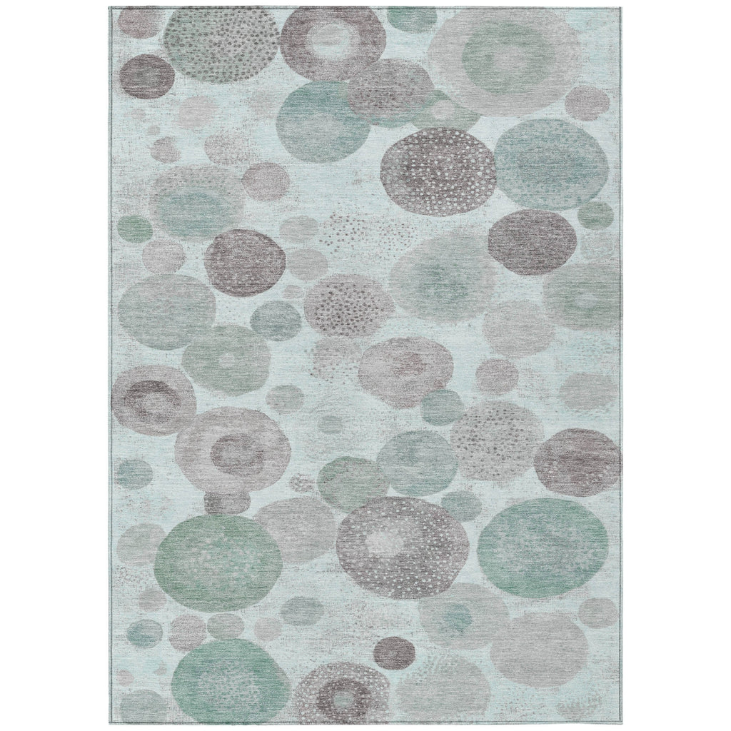 Piper Looms Chantille Geometric ACN1896 Mint Machine Washable Area Rug main image