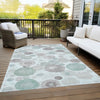 Piper Looms Chantille Geometric ACN1896 Mint Machine Washable Area Rug Outdoor Lifestyle Image Feature
