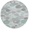 Piper Looms Chantille Geometric ACN1896 Mint Machine Washable Area Rug Round Main Image