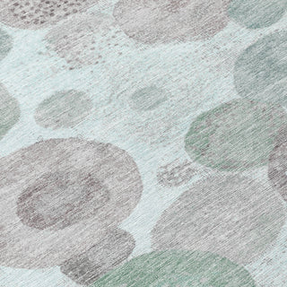 Piper Looms Chantille Geometric ACN1896 Mint Machine Washable Area Rug Swatch Image