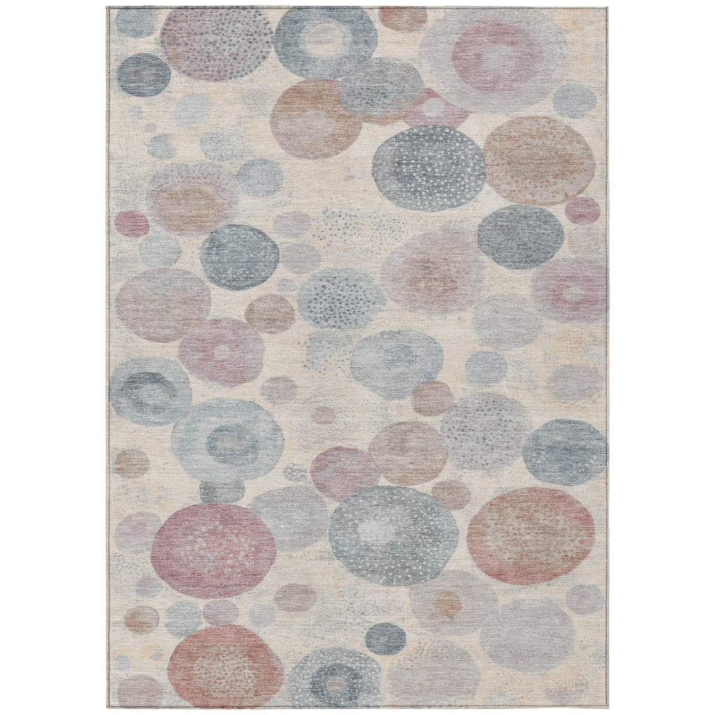 Piper Looms Chantille Geometric ACN1896 Peach Machine Washable Area Rug main image