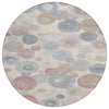 Piper Looms Chantille Geometric ACN1896 Peach Machine Washable Area Rug Round Main Image