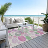 Piper Looms Chantille Geometric ACN1896 Pink Machine Washable Area Rug Outdoor Lifestyle Image Feature