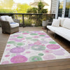 Piper Looms Chantille Geometric ACN1896 Pink Machine Washable Area Rug Outdoor Lifestyle Image Feature
