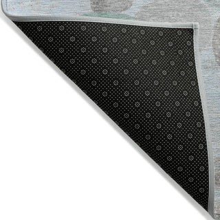 Piper Looms Chantille Geometric ACN1896 Sky Machine Washable Area Rug Backing Image