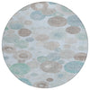 Piper Looms Chantille Geometric ACN1896 Sky Machine Washable Area Rug Round Main Image