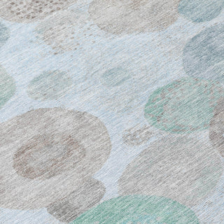 Piper Looms Chantille Geometric ACN1896 Sky Machine Washable Area Rug Swatch Image