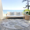 Piper Looms Chantille Geometric ACN1896 Taupe Machine Washable Area Rug Round Outdoor Lifestyle Image Feature