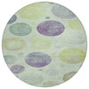 Piper Looms Chantille Geometric ACN1897 Aloe Machine Washable Area Rug Round Main Image