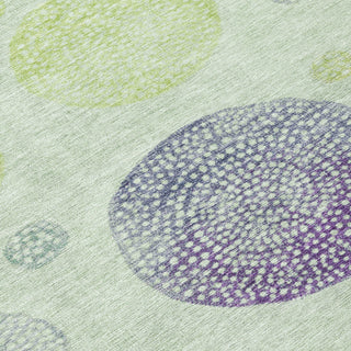 Piper Looms Chantille Geometric ACN1897 Aloe Machine Washable Area Rug Swatch Image