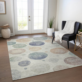 Piper Looms Chantille Geometric ACN1897 Beige Machine Washable Area Rug Lifestyle Image Feature