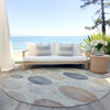 Piper Looms Chantille Geometric ACN1897 Beige Machine Washable Area Rug Round Outdoor Lifestyle Image Feature