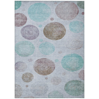 Piper Looms Chantille Geometric ACN1897 Blue Machine Washable Area Rug main image