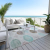 Piper Looms Chantille Geometric ACN1897 Blue Machine Washable Area Rug Outdoor Lifestyle Image Feature