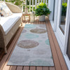 Piper Looms Chantille Geometric ACN1897 Blue Machine Washable Area Rug Runner Outdoor Lifestyle Image Feature