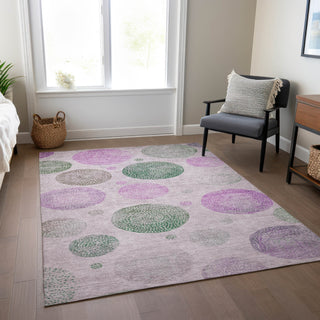 Piper Looms Chantille Geometric ACN1897 Blush Machine Washable Area Rug Lifestyle Image Feature