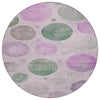 Piper Looms Chantille Geometric ACN1897 Blush Machine Washable Area Rug Round Main Image