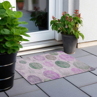 Piper Looms Chantille Geometric ACN1897 Blush Machine Washable Area Rug Scatter Outdoor Lifestyle Image Feature