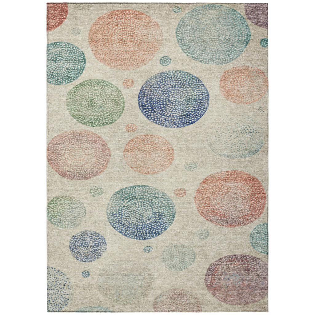 Piper Looms Chantille Geometric ACN1897 Ivory Machine Washable Area Rug main image