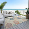 Piper Looms Chantille Geometric ACN1897 Ivory Machine Washable Area Rug Outdoor Lifestyle Image Feature