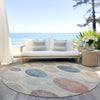 Piper Looms Chantille Geometric ACN1897 Ivory Machine Washable Area Rug Round Outdoor Lifestyle Image Feature