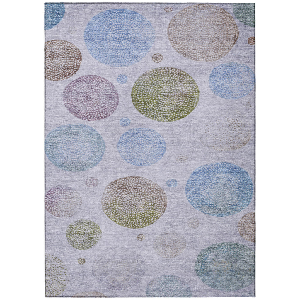Piper Looms Chantille Geometric ACN1897 Lavender Machine Washable Area Rug main image