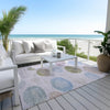 Piper Looms Chantille Geometric ACN1897 Lavender Machine Washable Area Rug Outdoor Lifestyle Image Feature