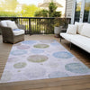 Piper Looms Chantille Geometric ACN1897 Lavender Machine Washable Area Rug Outdoor Lifestyle Image Feature