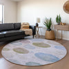 Piper Looms Chantille Geometric ACN1897 Lavender Machine Washable Area Rug Round Lifestyle Image Feature