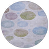 Piper Looms Chantille Geometric ACN1897 Lavender Machine Washable Area Rug Round Main Image