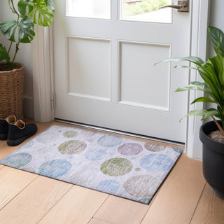 Piper Looms Chantille Geometric ACN1897 Lavender Machine Washable Area Rug Scatter Lifestyle Image Feature