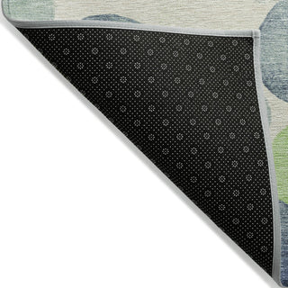 Piper Looms Chantille Geometric ACN1898 Navy Machine Washable Area Rug Backing Image