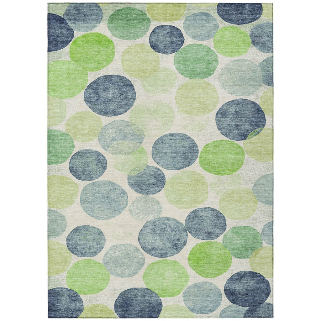 Piper Looms Chantille Geometric ACN1898 Navy Machine Washable Area Rug main image