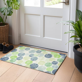 Piper Looms Chantille Geometric ACN1898 Navy Machine Washable Area Rug Scatter Lifestyle Image Feature
