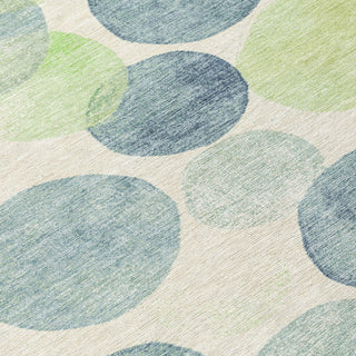 Piper Looms Chantille Geometric ACN1898 Navy Machine Washable Area Rug Swatch Image
