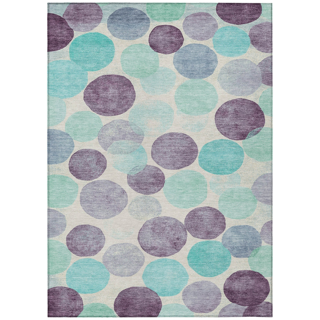 Piper Looms Chantille Geometric ACN1898 Plum Machine Washable Area Rug main image