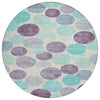 Piper Looms Chantille Geometric ACN1898 Plum Machine Washable Area Rug Round Main Image