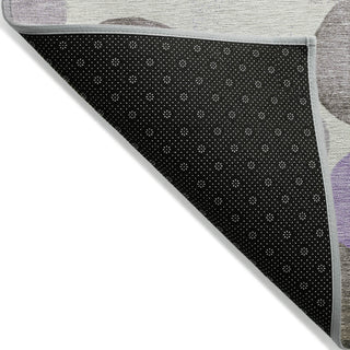 Piper Looms Chantille Geometric ACN1898 Purple Machine Washable Area Rug Backing Image